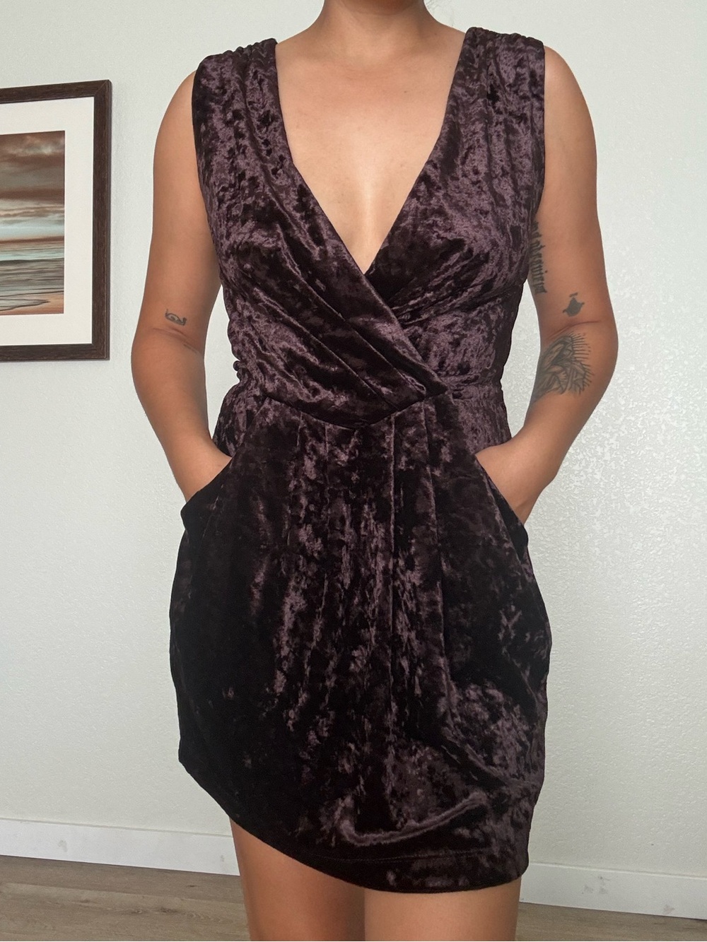 Mystic Chocolate Brown Mini Dress